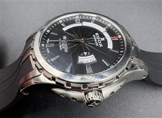 EDOX GRAND OCEAN AUTOMATIC MEN'S BLACK DIAL WATCH 83006